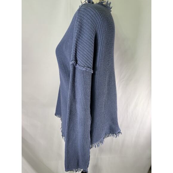 Philosophy Womens Pullover Sweater Size L Blue Black Long Sleeve - Picture 2 of 7